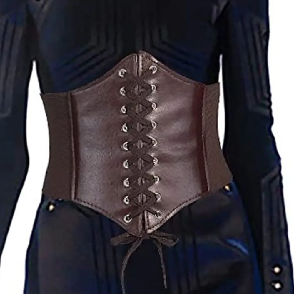 Brown corset belt